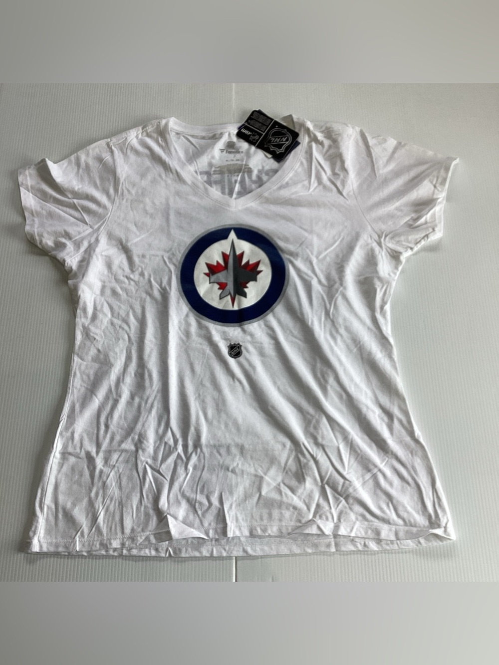 Women's Winnipeg Jets Mark Scheifele White XL Authentic Name Number T Shirt